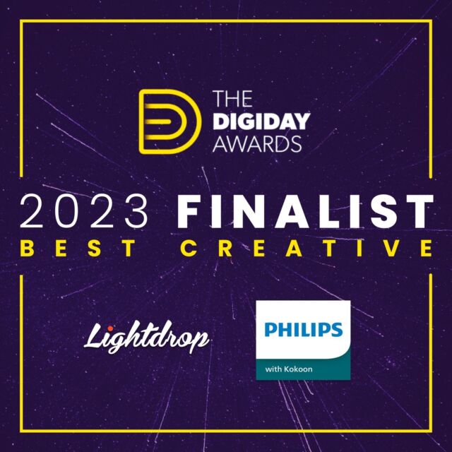 We're thrilled and honored! 🌟 A big shoutout to the @digiday committee for naming @lightdrop and @philips Sleep Headphones with @sleepkokoon as finalists in the 'Best Creative' category for this year's Digiday Awards. This recognition is a testament to the tireless efforts of our teams and our unwavering commitment to creative excellence.
Mark your calendars and keep your fingers crossed for us! 🤞 Winners will be announced on September 26th. 🎉
#poweredbyLightdrop #DigidayAwards